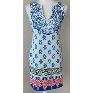 Lilly Pulitzer Dress Small Women’s Colorful Harper Resort White To The Sea Shift